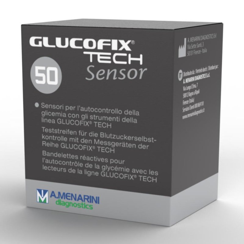 Glucofix Tech Sensor 50 strisce - strisce reattive per misuratore glicemia Glucofix Tech