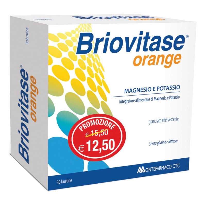 Briovitase Orange Integratore Magnesio Potassio 30 Buste Briovitase Orange Integratore Magnesio Potassio 30 Buste