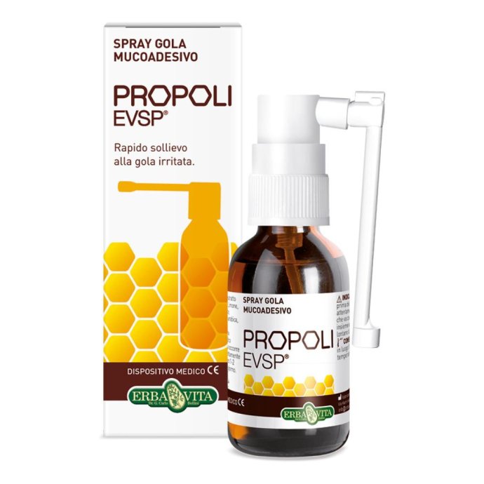 ErbaVita Propoli Evsp Spray Gola Mucoadesivo 20 ml ErbaVita Propoli Evsp Spray Gola Mucoadesivo 20 ml