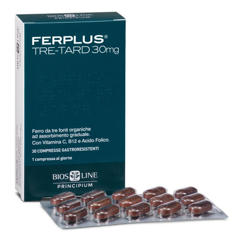 Bios Line FerPlus Tre-Tard 30 mg integratore Alimentare 30 Compresse Bios Line FerPlus Tre-Tard 30 mg integratore Alimentare 30 Compresse