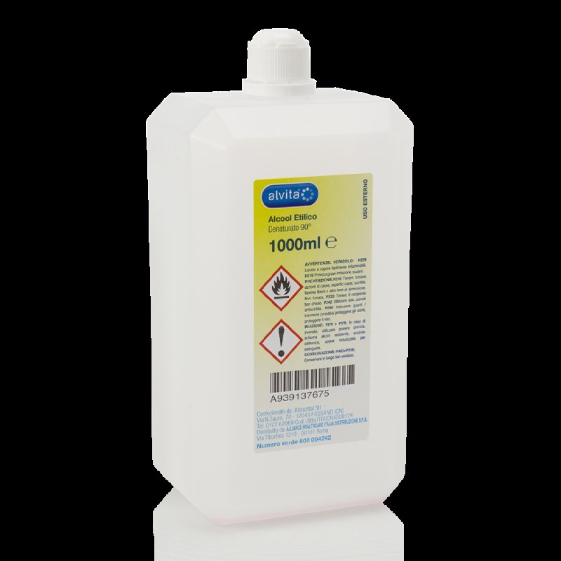Alvita Alcool Etilico Denaturato 90 Gradi 1000 ml Alvita Alcool Etilico Denaturato 90 Gradi 1000 ml