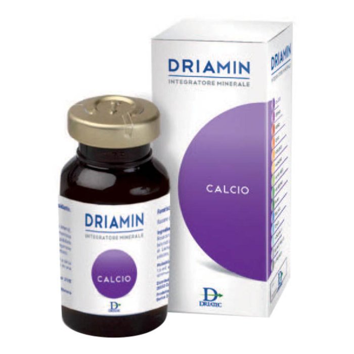 DRIAMIN CALCIO Integratore di Calcio per Bambini e Adulti Flacone 15 Millilitri