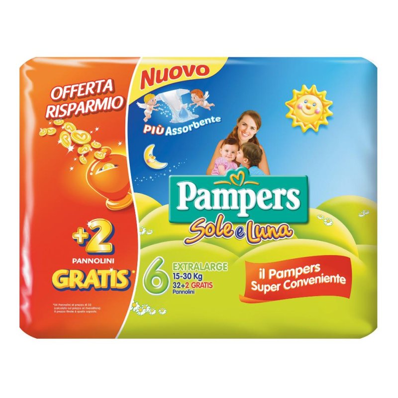 PAMPERS SOLELUNA XL 32+2 PAMPERS SOLELUNA XL 32+2
