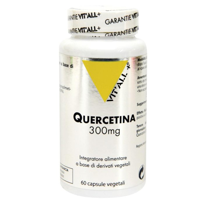 Quercitina 300 mg 60 Capsule &ndash; Integratore Antiossidante Naturale per Difese Immunitarie e Benessere Cardiovascolare