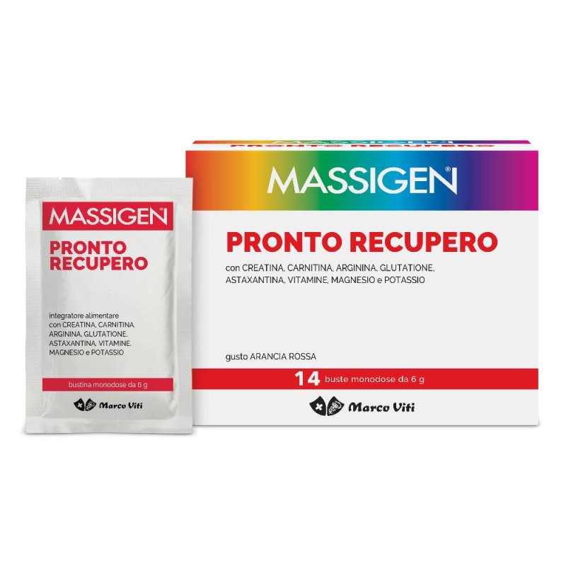 Massigen Pronto Recupero Integratore Sali Minerali 14 Buste Arancia Rossa Massigen Pronto Recupero Integratore Sali Minerali 14 Buste Arancia Rossa