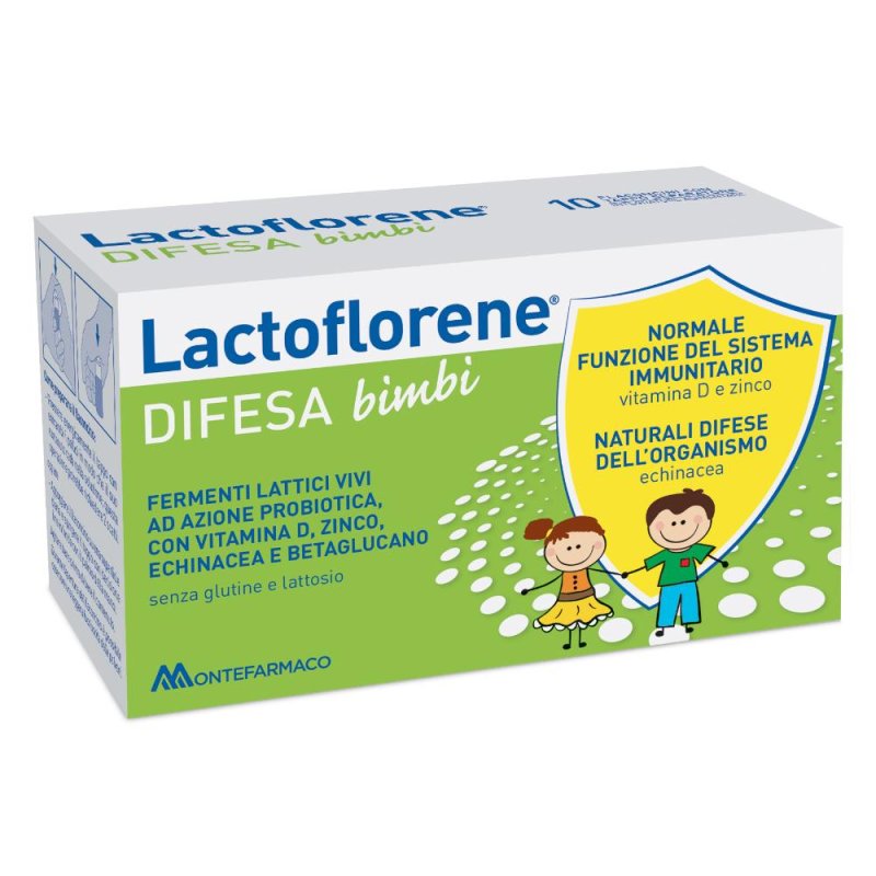 Lactoflorene difesa bimbi 10 flaconi fermenti lattici per difese immunitarie bambini - Montefarmaco Lactoflorene difesa bimbi 10 flaconi fermenti lattici per difese immunitarie bambini - Montefarmaco