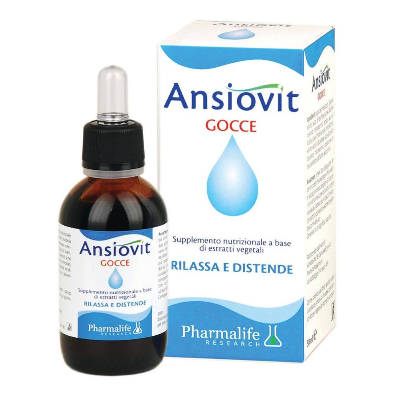 Pharmalife Ansiovit Gocce 50 ml Integratore Naturale per Ansia, Stress e Sonno, Rilassante e Calmante Pharmalife Ansiovit Gocce 50 ml Integratore Naturale per Ansia, Stress e Sonno, Rilassante e Calmante