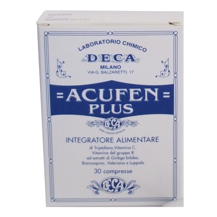 Deca Laboratorio Chimico Acufen Plus 30 Compresse Deca Laboratorio Chimico Acufen Plus 30 Compresse