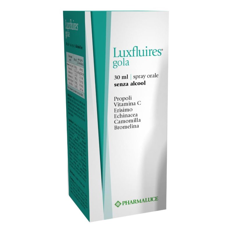 Luxfluires Gola Spray lenitivo per tosse e infiammazione 30 ml Luxfluires Gola Spray lenitivo per tosse e infiammazione 30 ml