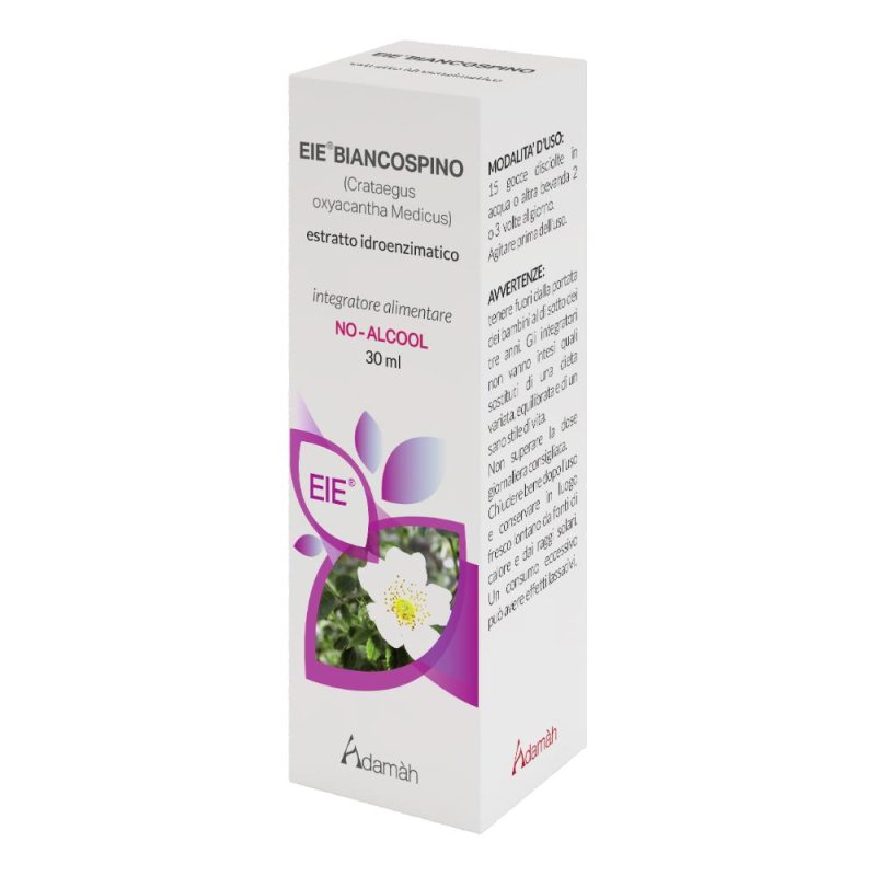 Adamah EIE Biancospino Gocce 30 ml &ndash; Estratto Naturale in Soluzione Idroalcolica per Relax e Benessere Cardiaco
