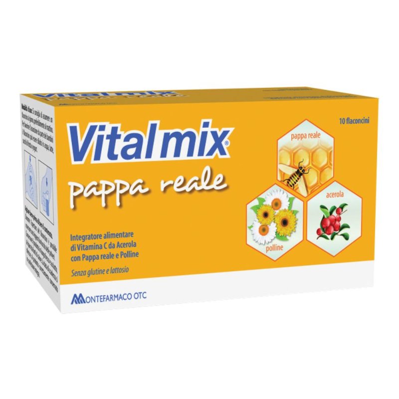 Vital mix Pappa Reale Energia Tonico Integratore Alimentare 10 Flaconcini Vital mix Pappa Reale Energia Tonico Integratore Alimentare 10 Flaconcini