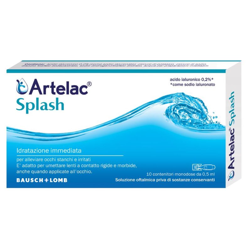 Baush & Lomb  Salute degli Occhi Artelac Splash Collirio 10 Flaconcini
