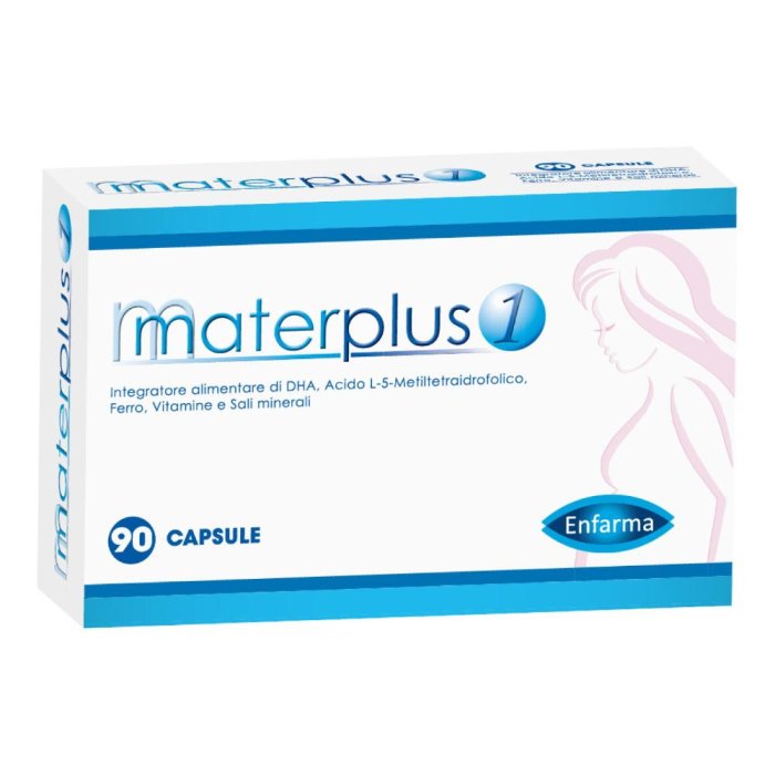 Materplus 1 90 capsule - integratore gravidanza primo trimestre con vitamine e minerali