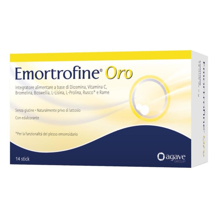 Emortrofine Oro Integratore in Stick per Emorroidi e Microcircolo 14 Stick da 2 Grammi Emortrofine Oro Integratore in Stick per Emorroidi e Microcircolo 14 Stick da 2 Grammi