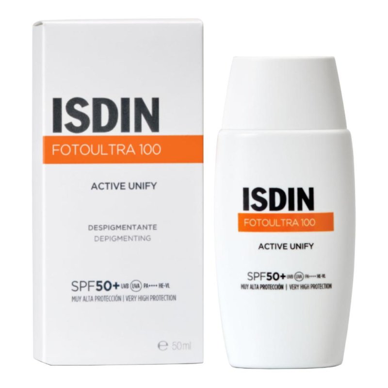 ISDIN FotoUltra Active Unify protezione solare viso antimacchie fattore di protezione 50+ ISDIN FotoUltra Active Unify protezione solare viso antimacchie fattore di protezione 50+