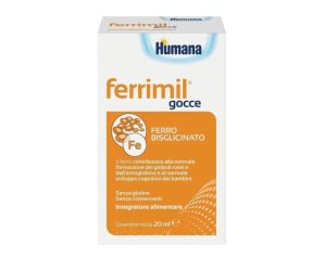 Humana Ferrimil Gocce 20 ml Integratore di Ferro per Neonati, Lattanti e Bambini