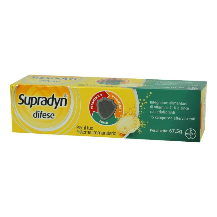 Supradyn difese 15 compresse effervescenti integratore vitamina C, D e zinco Supradyn difese 15 compresse effervescenti integratore vitamina C, D e zinco