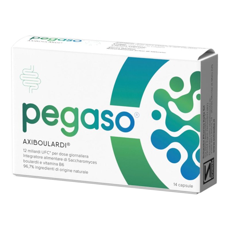 Axiboulardi Pegaso 14 Capsule Probiotico con Saccharomyces Boulardii per Equilibrio della Flora Intestinale Axiboulardi Pegaso 14 Capsule Probiotico con Saccharomyces Boulardii per Equilibrio della Flora Intestinale