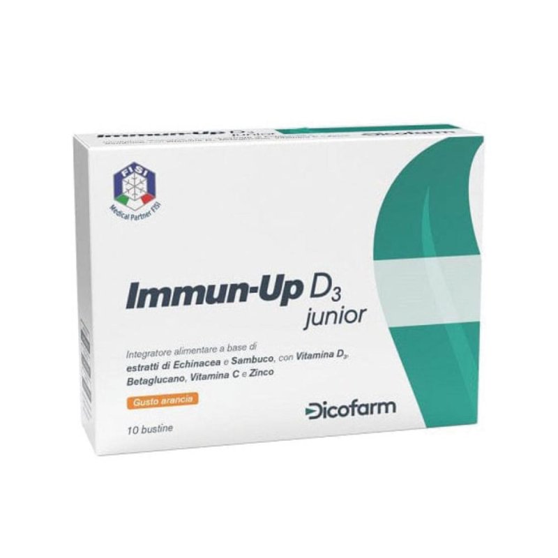 Dicofarm Immun Up D3 Junior Integratore Alimentare 10 Bustine Dicofarm Immun Up D3 Junior Integratore Alimentare 10 Bustine