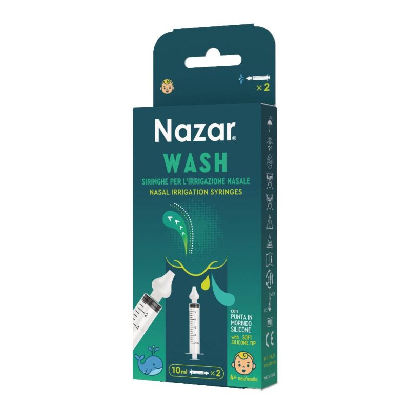 Nazar wash sir irrig nasale 2 pezzi Nazar wash sir irrig nasale 2 pezzi