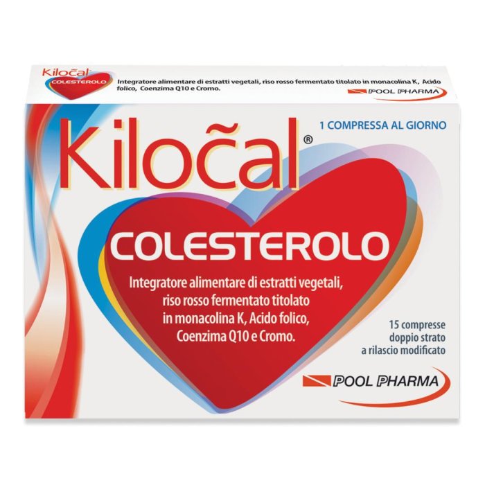 Kilocal colesterolo 15 compresse per controllo colesterolo - Pool Pharma Srl Kilocal colesterolo 15 compresse per controllo colesterolo - Pool Pharma Srl