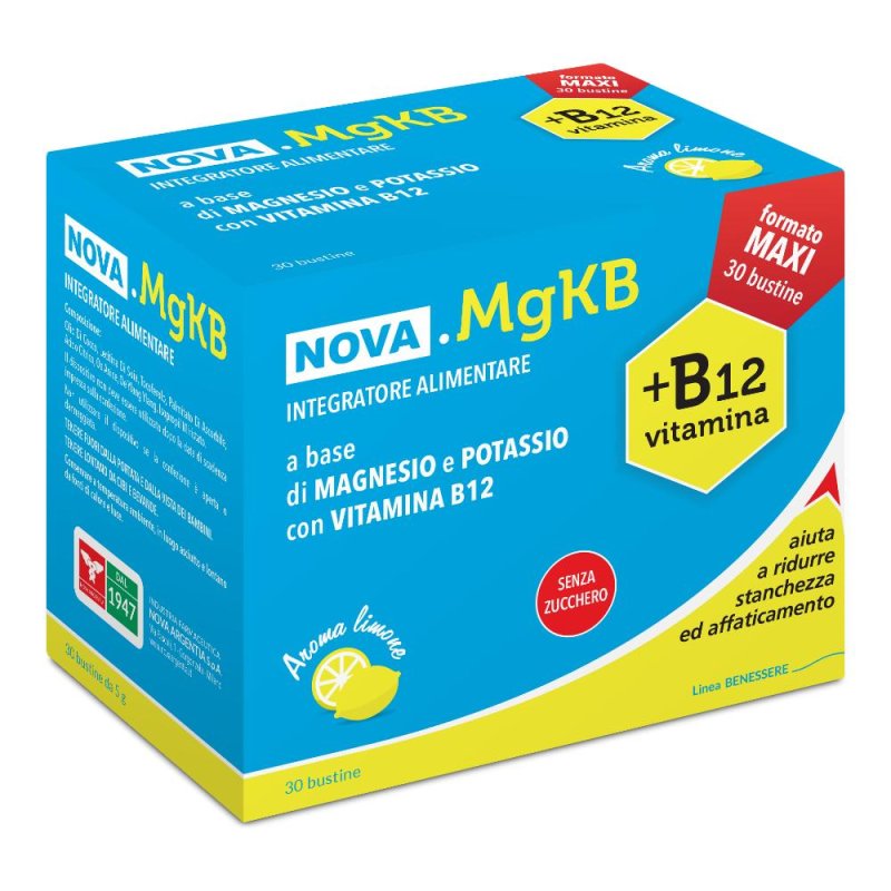 Nova Argentia Nova MgKB Integratore Magnesio Potassio 30 Bustine Nova Argentia Nova MgKB Integratore Magnesio Potassio 30 Bustine