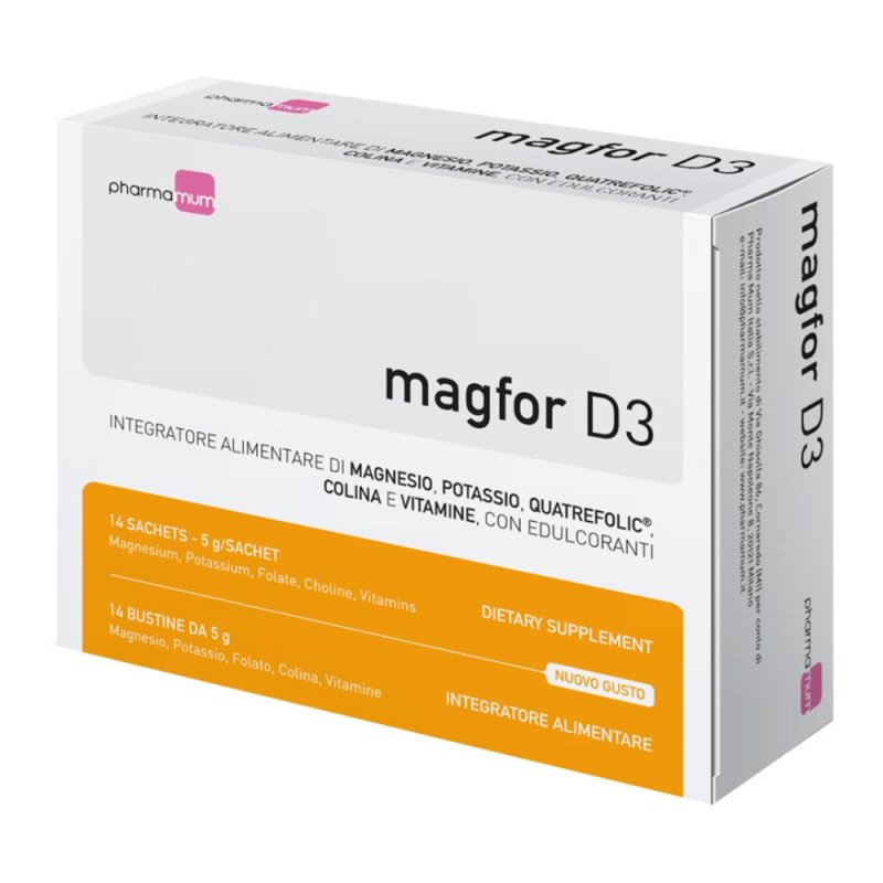 Pharma Mum Magfor D3 Integratore Alimentare 14 Bustine Pharma Mum Magfor D3 Integratore Alimentare 14 Bustine