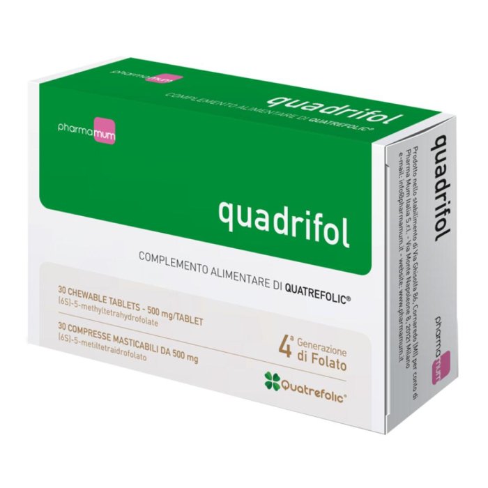 Quadrifol Integratore di Acido Folico con Vitamine del Gruppo B per Gravidanza e Fertilit&agrave; 30 Compresse