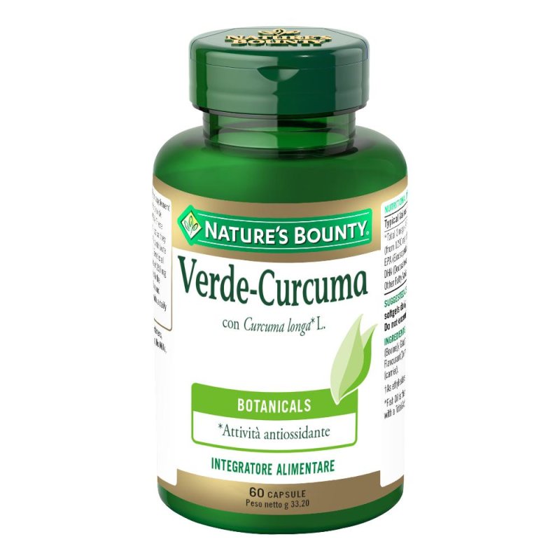 Verde Curcuma 60 capsule - integratore di curcuma e fitonutrienti Verde Curcuma 60 capsule - integratore di curcuma e fitonutrienti