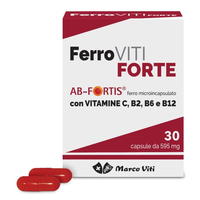 FerroViti Forte Marco Viti 30 Capsule - Integratore con Ferro, Vitamina C e Vitamine B per il Benessere FerroViti Forte Marco Viti 30 Capsule - Integratore con Ferro, Vitamina C e Vitamine B per il Benessere