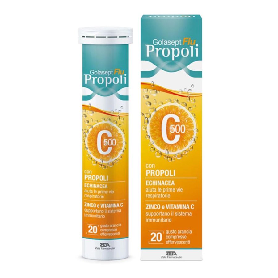 Zeta Farmaceutici Golasept Flu Propoli Integratore C 20 Compresse Effervescenti Zeta Farmaceutici Golasept Flu Propoli Integratore C 20 Compresse Effervescenti