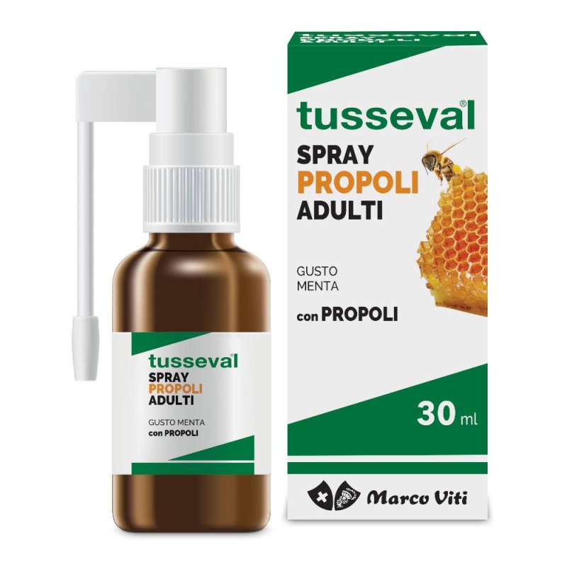 Marco Viti Farmaceutici Tusseval Gola Propoli Spray Per Adulti Integratore 30 Ml