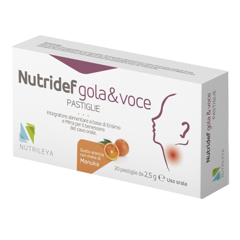 Nutridef Gola e Voce Integratore per Benessere di Gola e Voce 20 Pastiglie Orali Nutridef Gola e Voce Integratore per Benessere di Gola e Voce 20 Pastiglie Orali