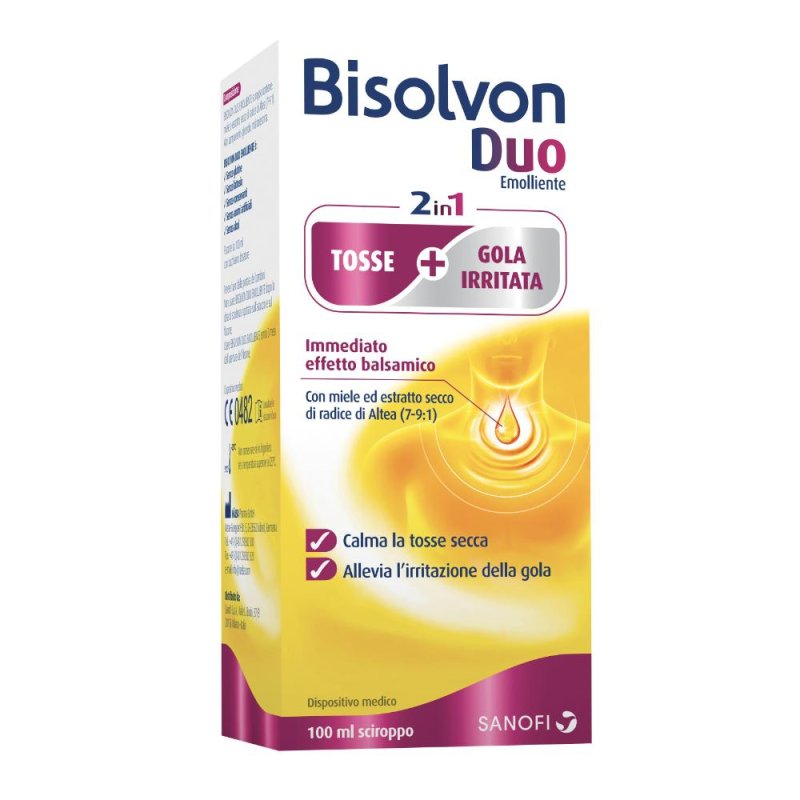 Sanofi Bisolvon Duo Sciroppo Emolliente 100 Ml Sanofi Bisolvon Duo Sciroppo Emolliente 100 Ml