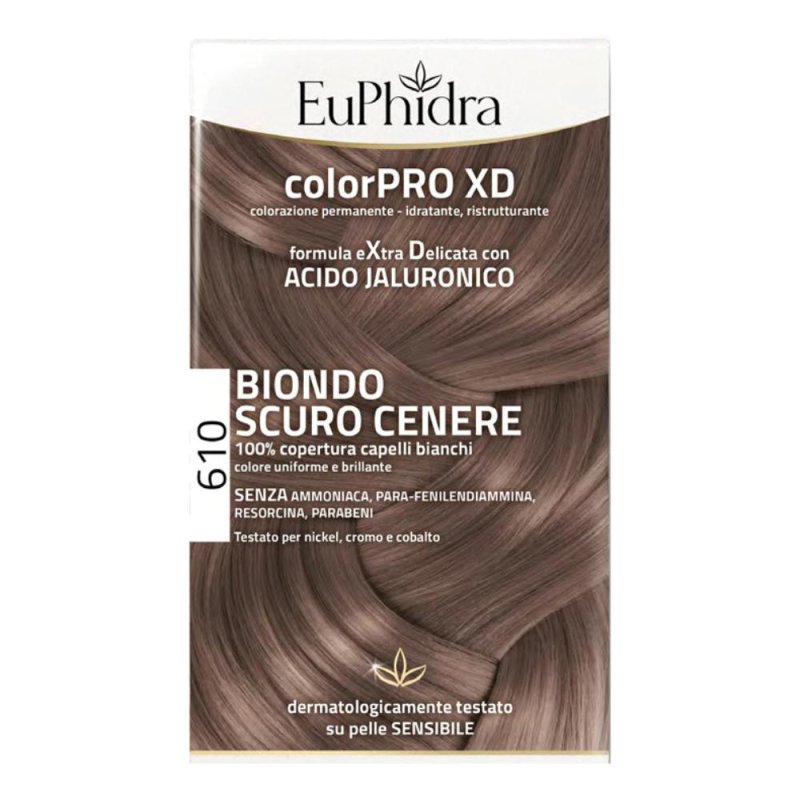 Euphidra Color PRO XD 610 tintura capelli Biondo Scuro Cenere Euphidra Color PRO XD 610 tintura capelli Biondo Scuro Cenere