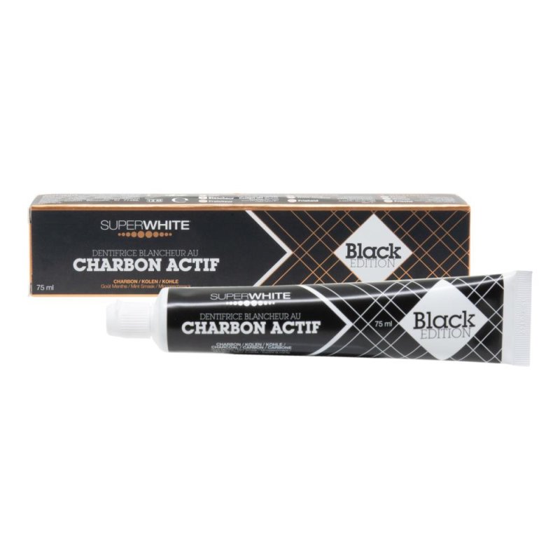 Superwhite dentifricio carbone black - dentifricio sbiancante al carbone attivo Superwhite dentifricio carbone black - dentifricio sbiancante al carbone attivo