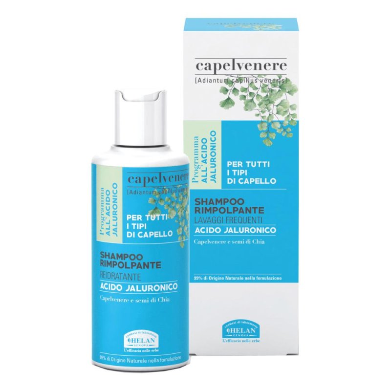 Capelvenere Shampoo Biologico Rimpolpante 200 ml – Trattamento Rinforzante Delicato per Capelli Fini e Fragili