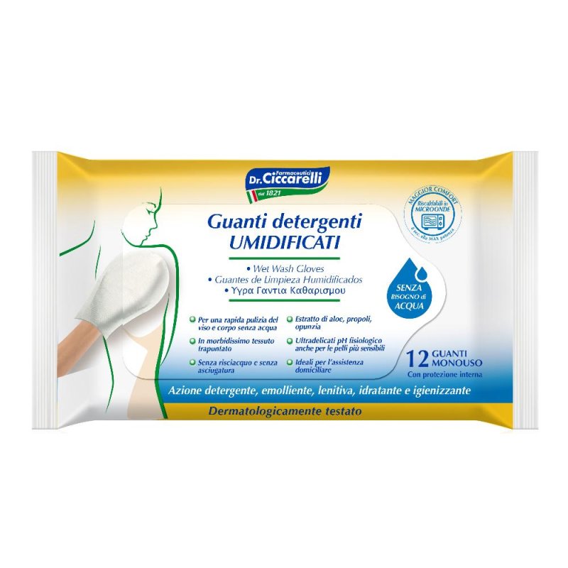 Ciccarelli Guanti Detergenti Umidificati 12 Pezzi