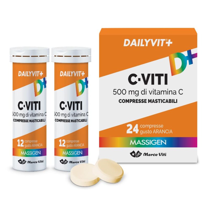 Marco Viti Farmaceutici C Viti 500 Mg 24 Compresse Masticabili Marco Viti Farmaceutici C Viti 500 Mg 24 Compresse Masticabili