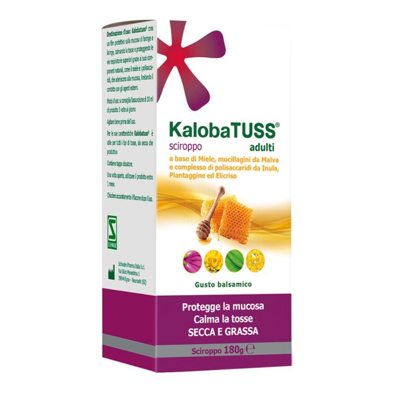 Schwabe Pharma KalobaTUSS - Adulti Sciroppo per la Tosse Secca e Grassa 180g