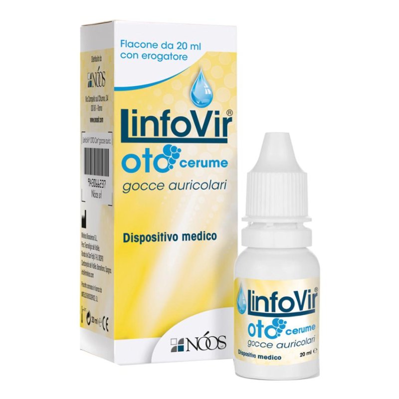 Noos LinfoVir Oto Cerume Gocce Auricolari Dispositivo Medico 20 ml Noos LinfoVir Oto Cerume Gocce Auricolari Dispositivo Medico 20 ml
