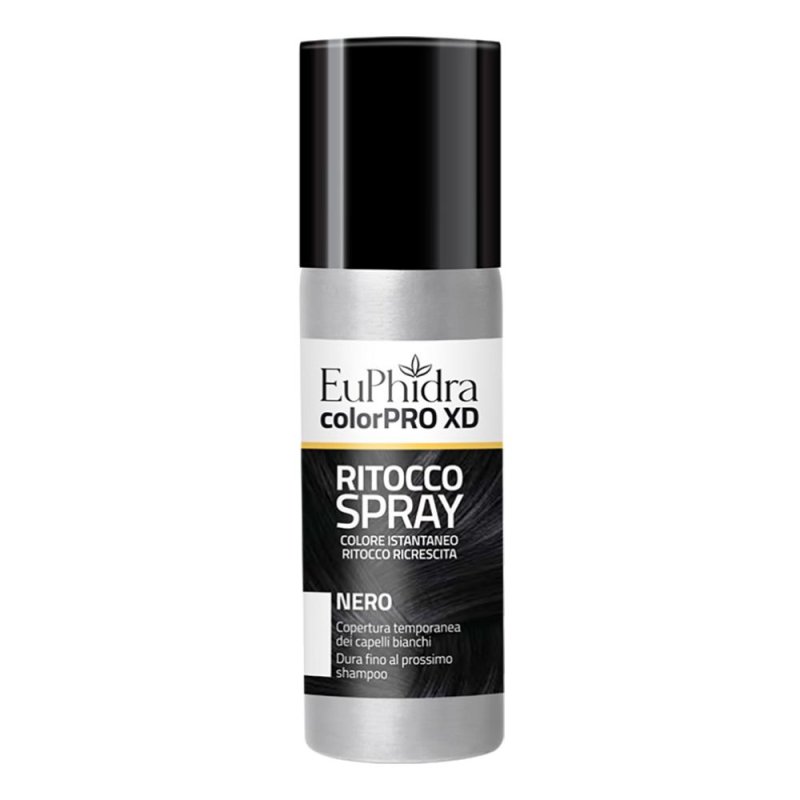 Euphidra Tinta per Capelli Nero Ritocco Ricrescita Colore Professionale Lunga Durata