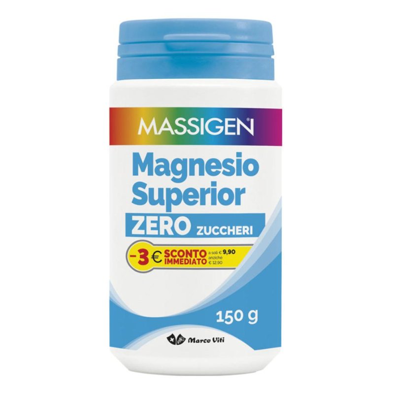Massigen Magnesio Superior Integratore in Polvere 150 g ad Alto Assorbimento per Stanchezza Muscolare e Crampi