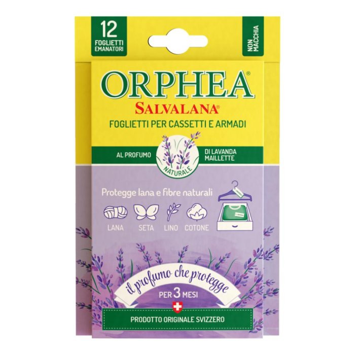 Orphea Foglietti Lavanda per Cassetti e Armadi &ndash; Profumatori Anti Tarme a Lunga Durata