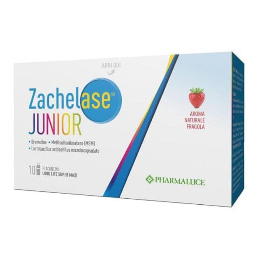 Zachelase Junior - Integratore Alimentare per Bambini - 10 Flaconcini da 10 ml Zachelase Junior - Integratore Alimentare per Bambini - 10 Flaconcini da 10 ml