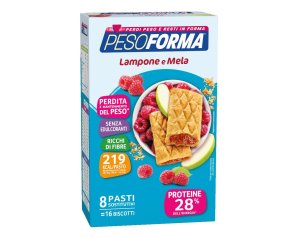 Pesoforma lampone e mela biscotti pasto sostitutivo 528 grammi 16 pezzi