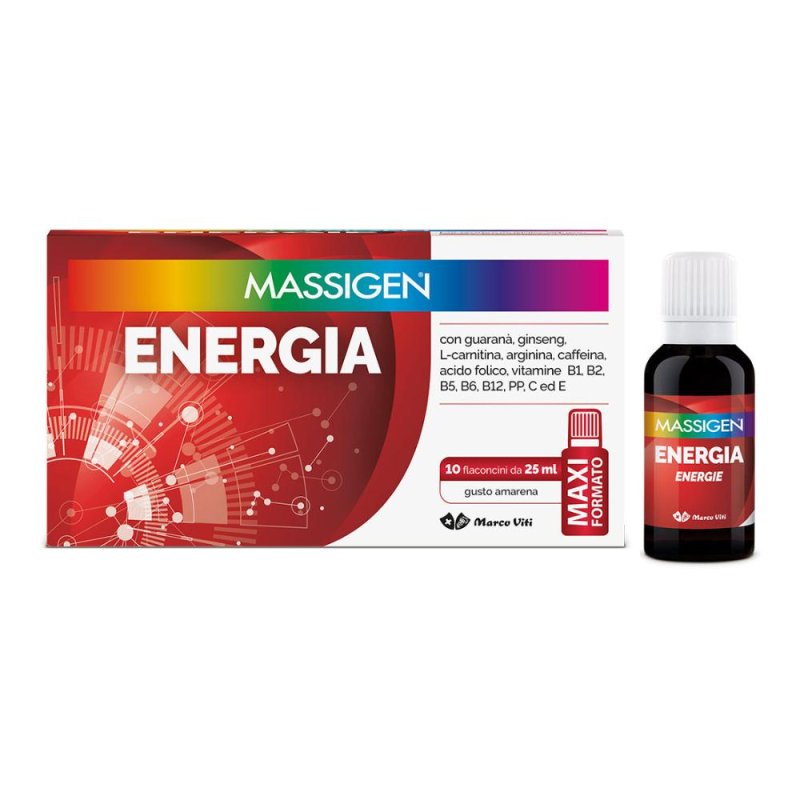 Massigen Energia 25 Ml in Integratori e Vitamine 10 flaconi Massigen Energia 25 Ml in Integratori e Vitamine 10 flaconi