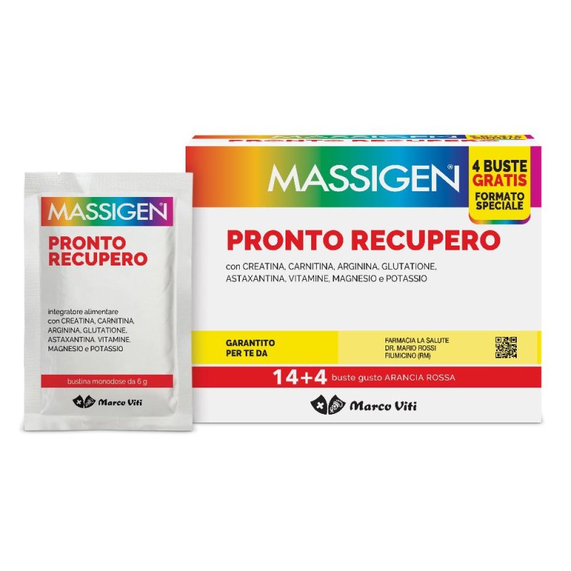 Pronto Recupero integratore Alimentare per Energia e Recupero Muscolare 14 Bustine + 4 Bustine