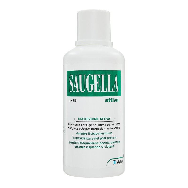 Saugella Attiva - Detergente Intimo Femminile con Timo - 500 ml Saugella Attiva - Detergente Intimo Femminile con Timo - 500 ml