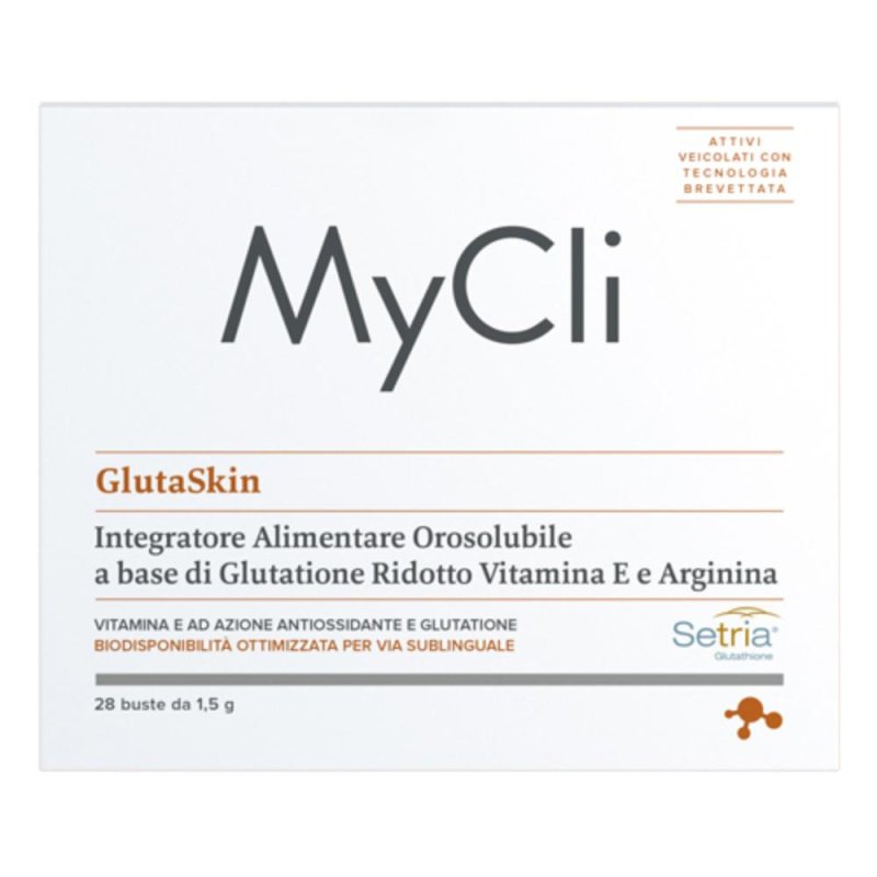 MyCli Glutaskin Integratore Antiossidante per la Pelle 28 Bustine MyCli Glutaskin Integratore Antiossidante per la Pelle 28 Bustine